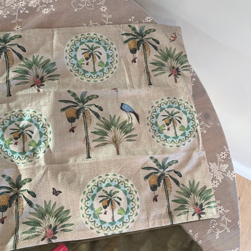 Krsnaa Mehta Tropical Palm Tree Crane Butterfly Botanical Chic Pillow Covers - Picture 5 of 16
